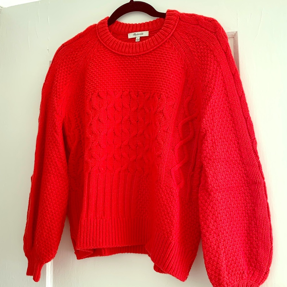 Madewell cable knit sweater